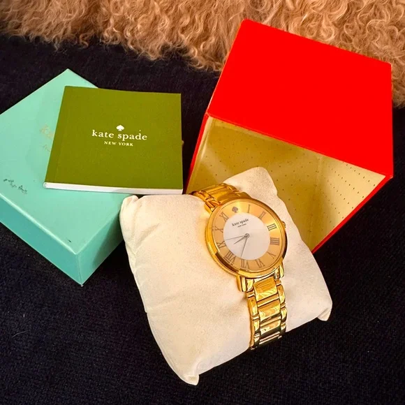 kate spade | Gold Watch with White Opal Face Kate Spade Tiny Metro watch Women 21mm Mop Dial Gold Tone  main image 4